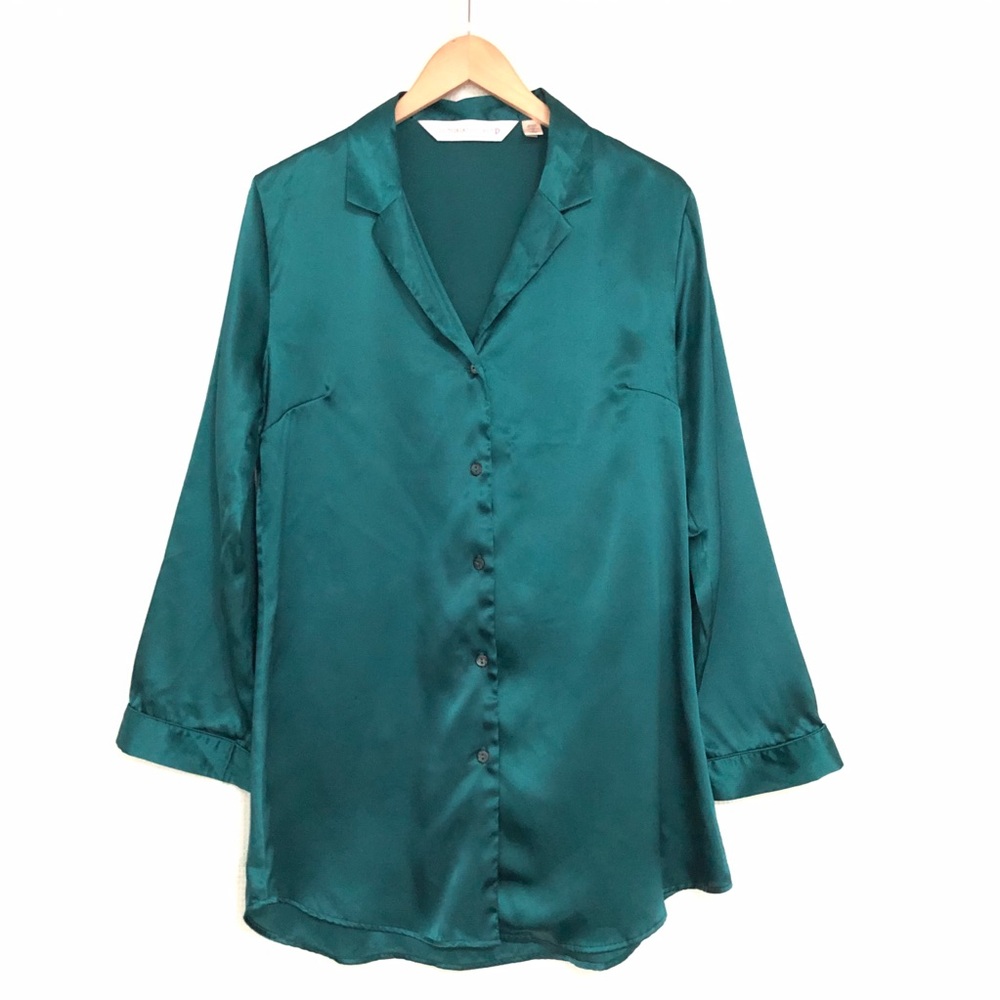 Victoria's Secret Tunic Shirt Dress Pajamas Button